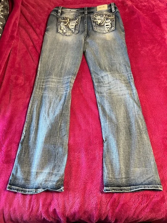 Miss Me Women's Bootcut Jeans in Light Blue Wash - Picture 3 of 6